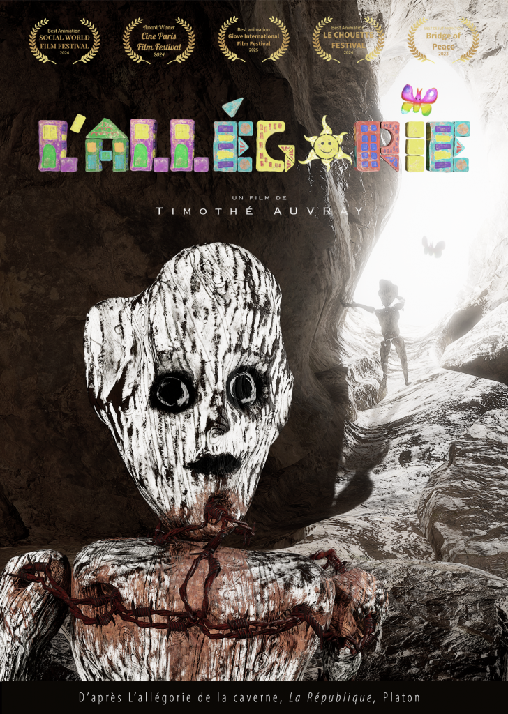 Affiche Allégorie Timothé AUVRAY Allegory Plato's cave Platon short film animation 3D